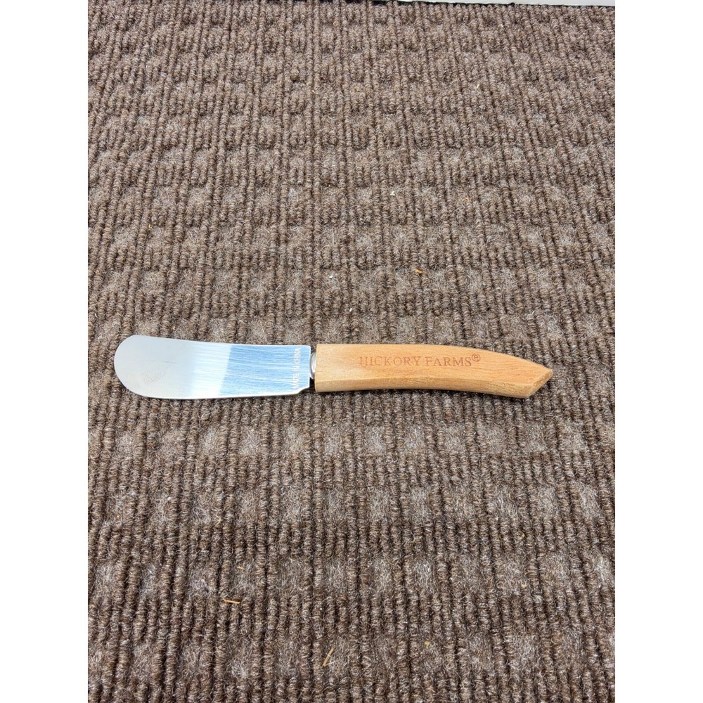 Hickory Farms Cheese Spreader Stainless Steel Blade Wood Handle 5.5 Inch
